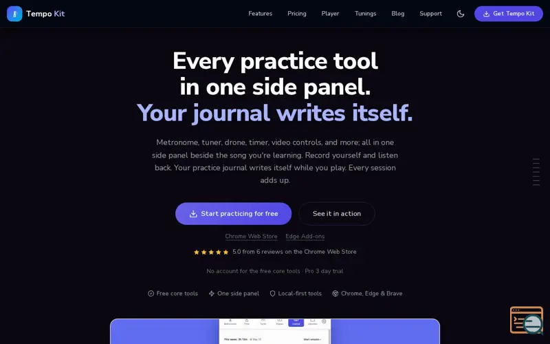 Screenshot of Tempo Kit