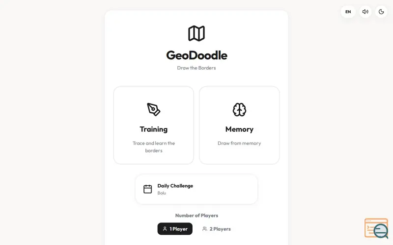Screenshot of GeoDoodle: Sınırları Çiz