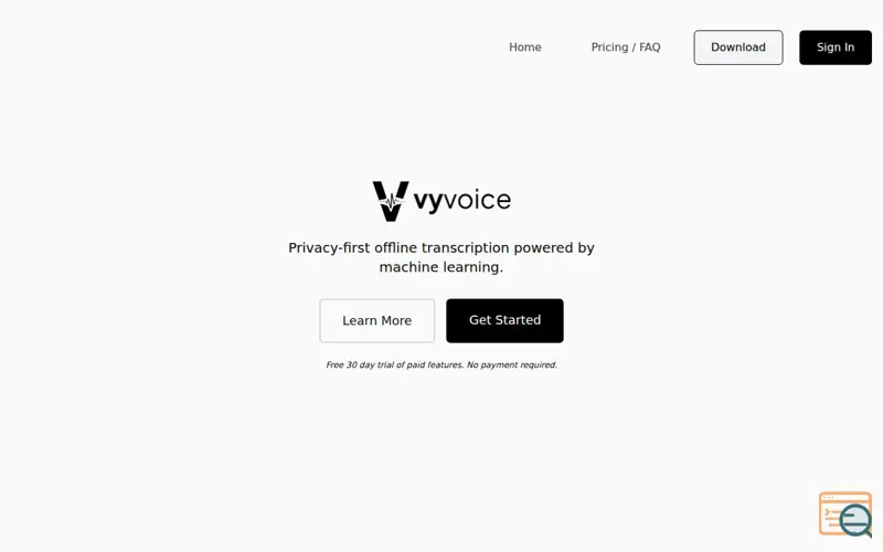 Screenshot of Vyvoice