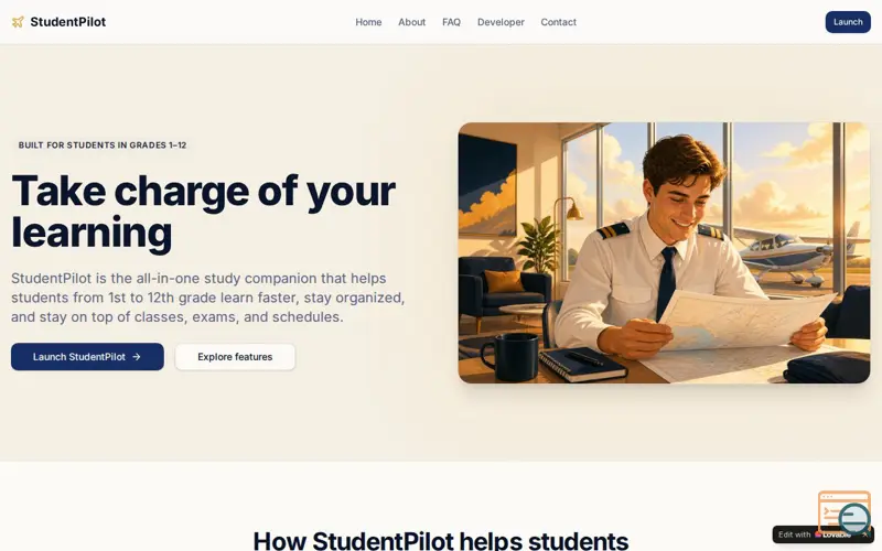 Screenshot of StudentPilot