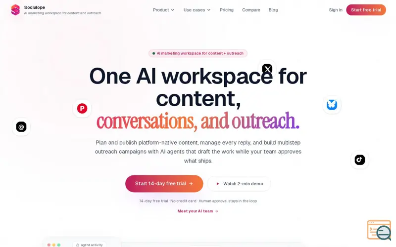 Screenshot of Socialope