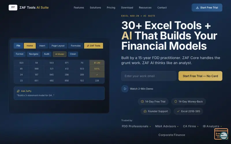Screenshot of ZAF Tools Suite
