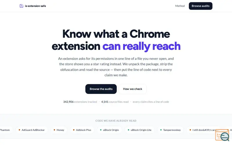 Screenshot of Is Extension Safe?