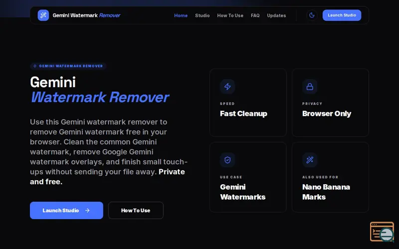 Screenshot of Gemini Watermark Remover