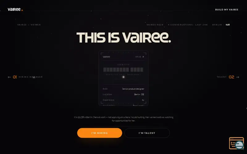Screenshot of vairee