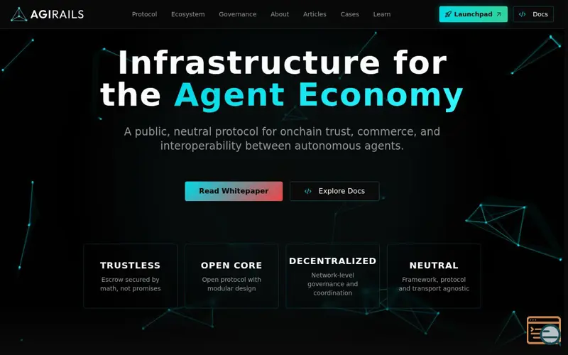 Screenshot of AGIRAILS