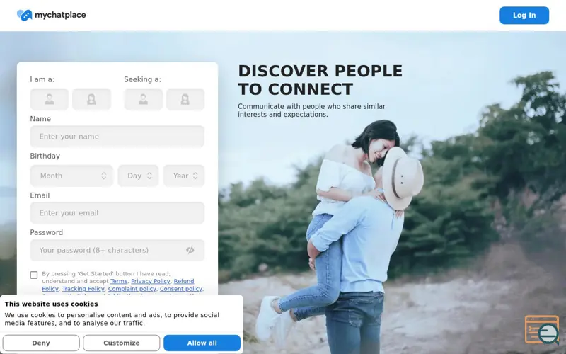 Screenshot of MyChatPlace