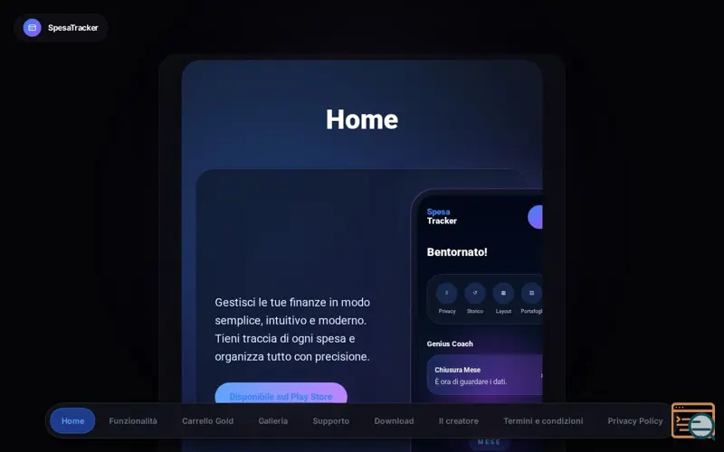 Screenshot of SpesaTracker