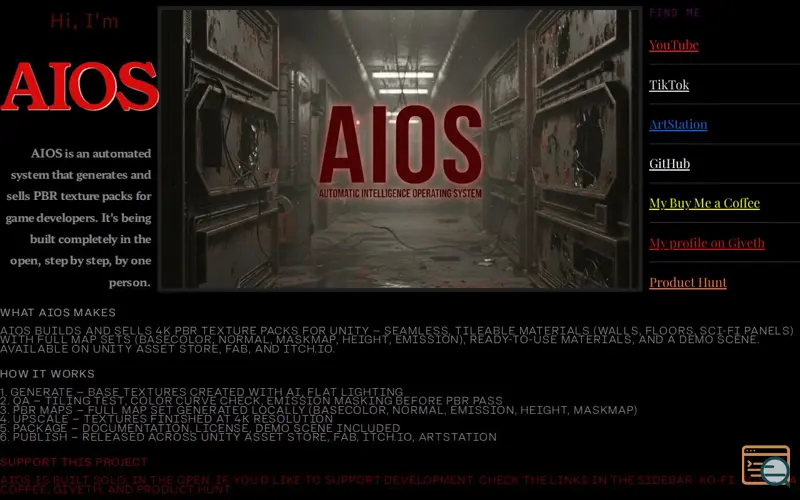 Screenshot of AIOS