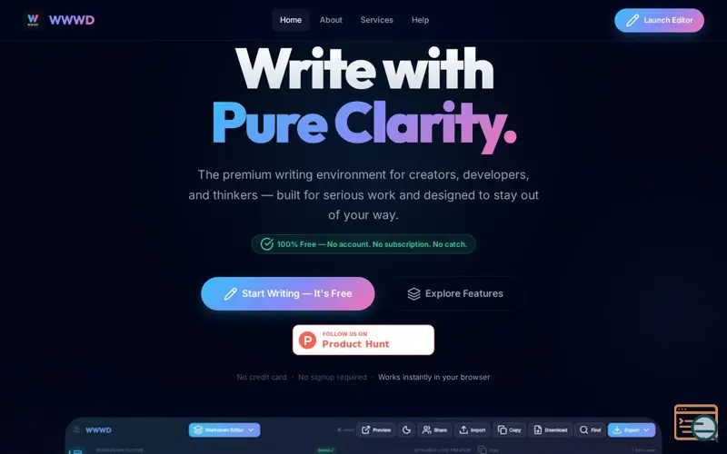 Screenshot of WWWD