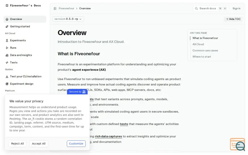 Screenshot of Docs
