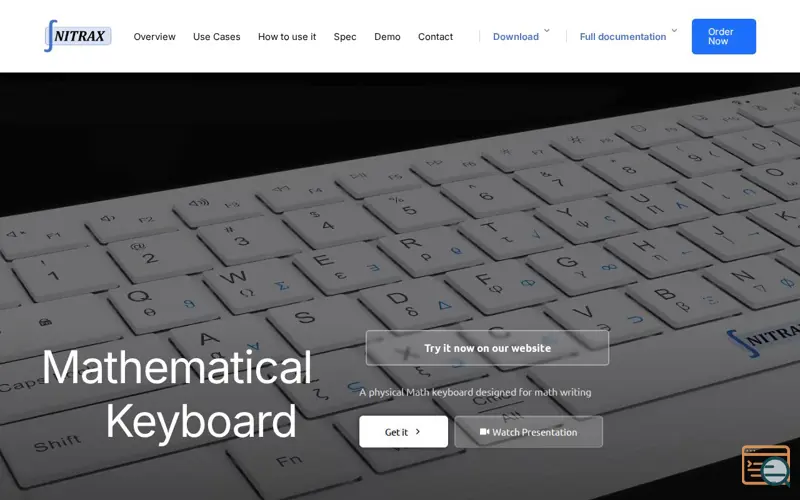 Screenshot of Mathematical Keyboard