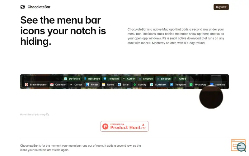 Screenshot of ChocolateBar