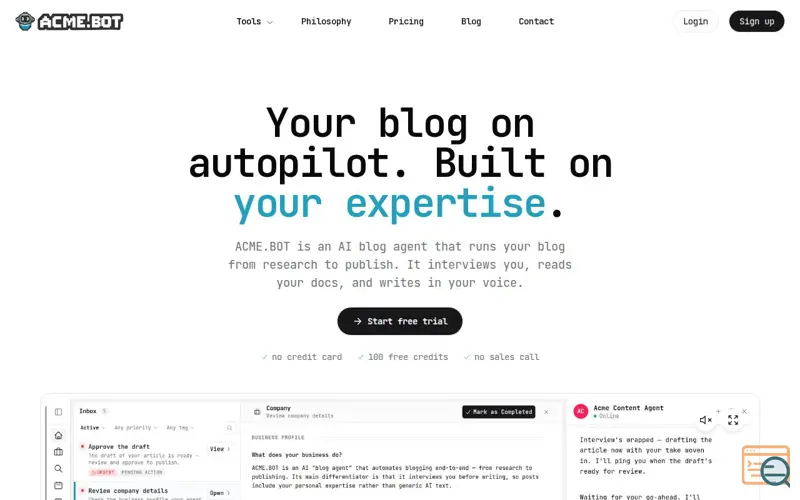 Screenshot of ACME.BOT