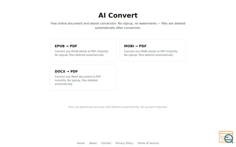 Screenshot of AI Convert