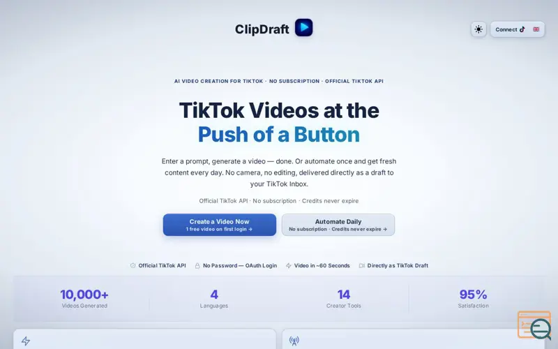 Screenshot of ClipDraft