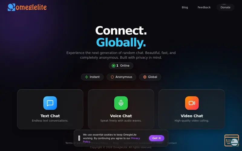 Screenshot of omeglelite