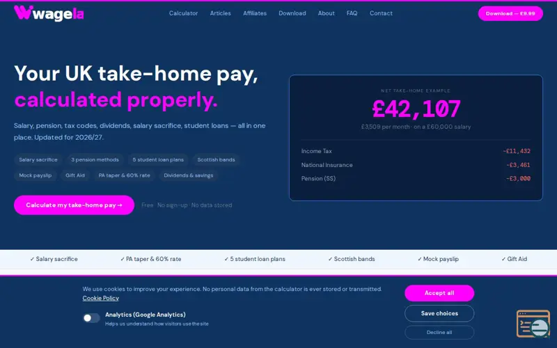 Screenshot of WageLab