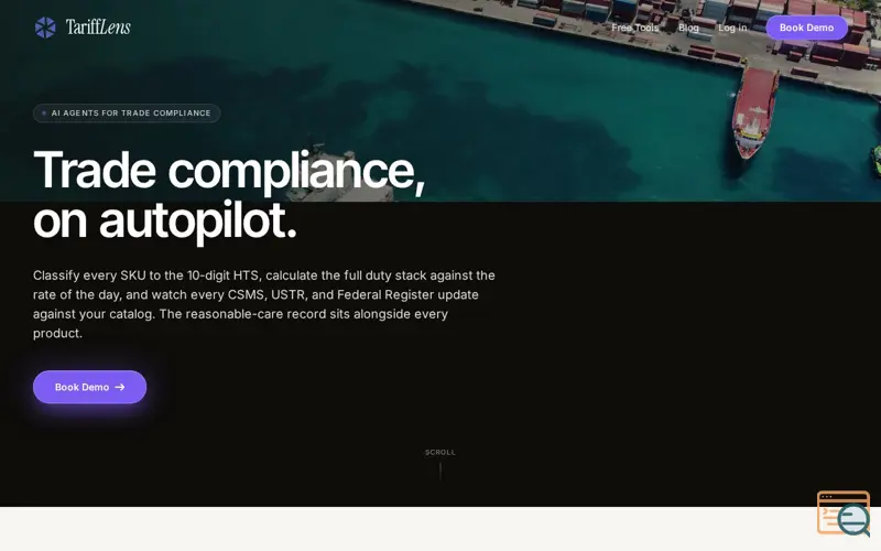Screenshot of TariffLens