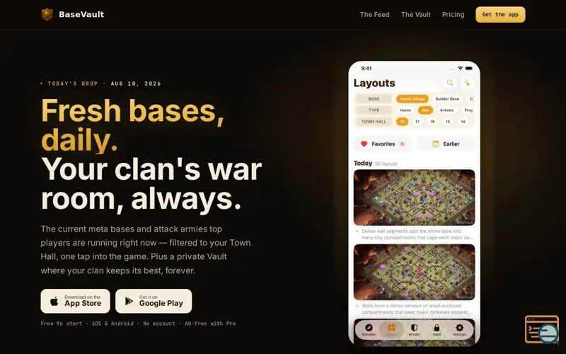 Screenshot of BaseVault