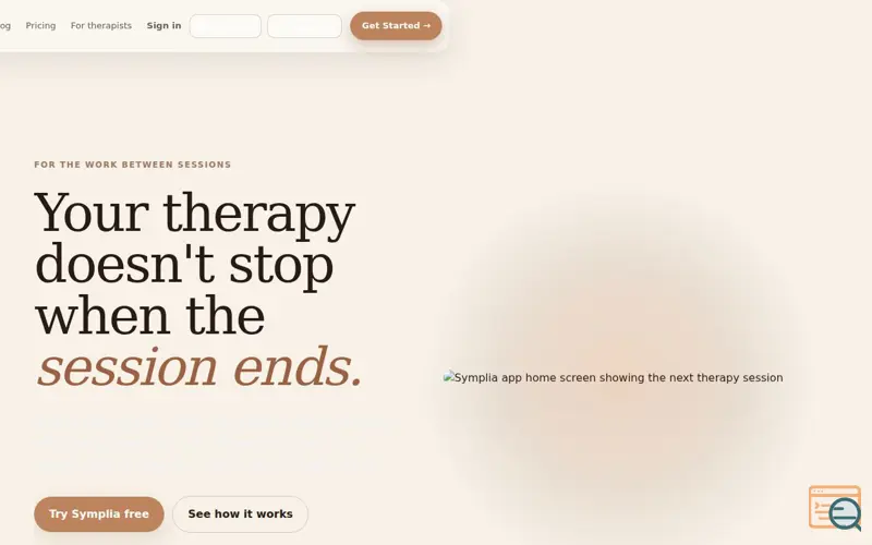 Screenshot of Symplia