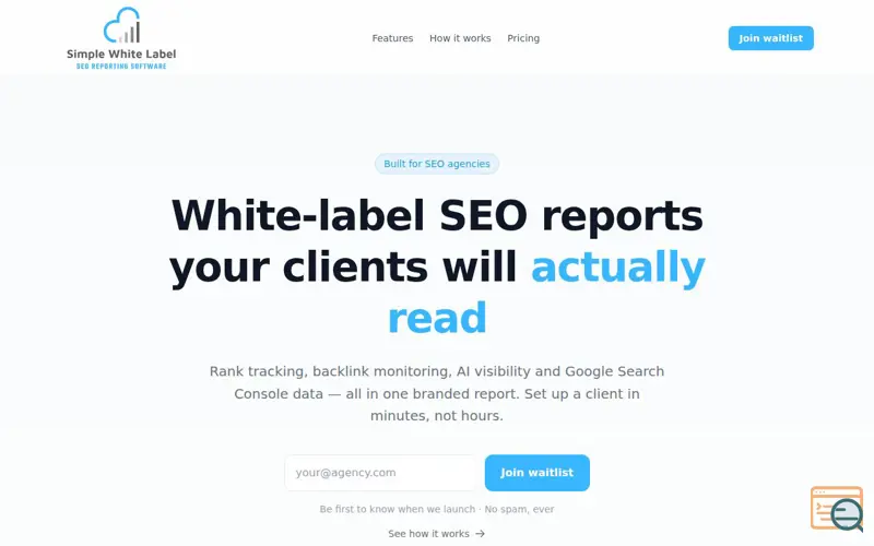Screenshot of Simple White Label