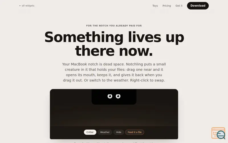 Screenshot of Notchling