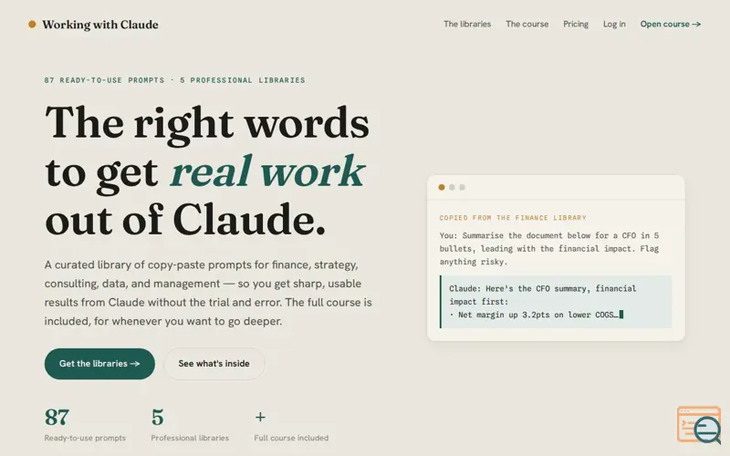 Screenshot of Working with Claude