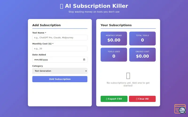 Screenshot of Track & Save