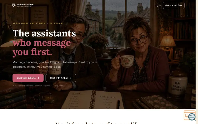 Screenshot of Arthur & Juliette - Personal Assistants