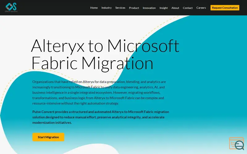 Screenshot of Alteryx to Microsoft Fabric Migration