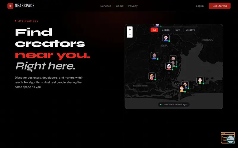 Screenshot of NearSpace