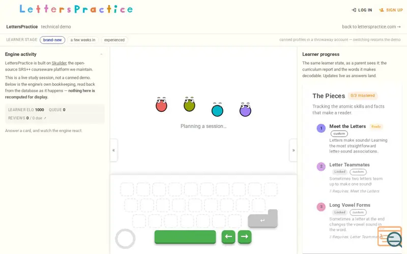 Screenshot of Learn to Read with SRS++