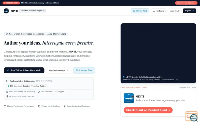 Screenshot of MINTI