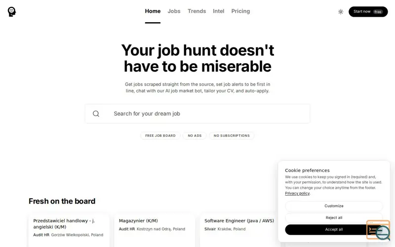 Screenshot of Miserably Unemployed