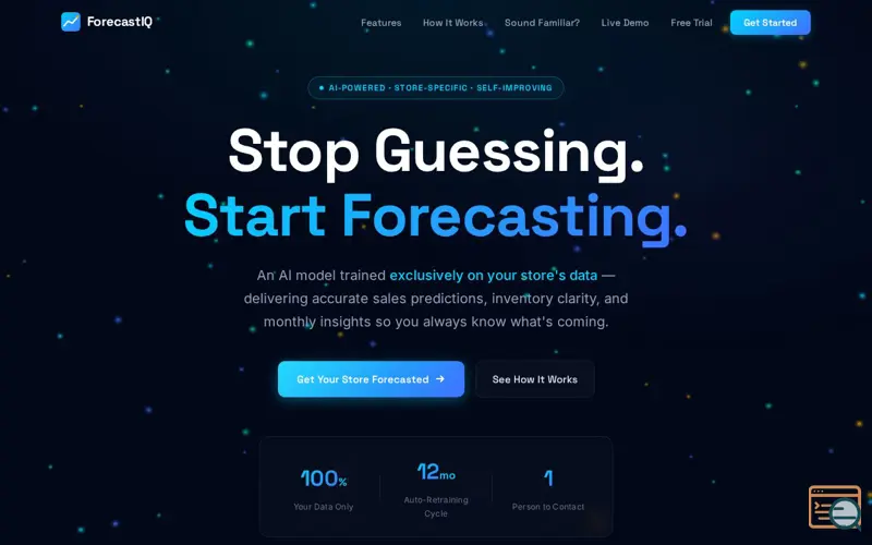 Screenshot of Smart Sales Forecasting System