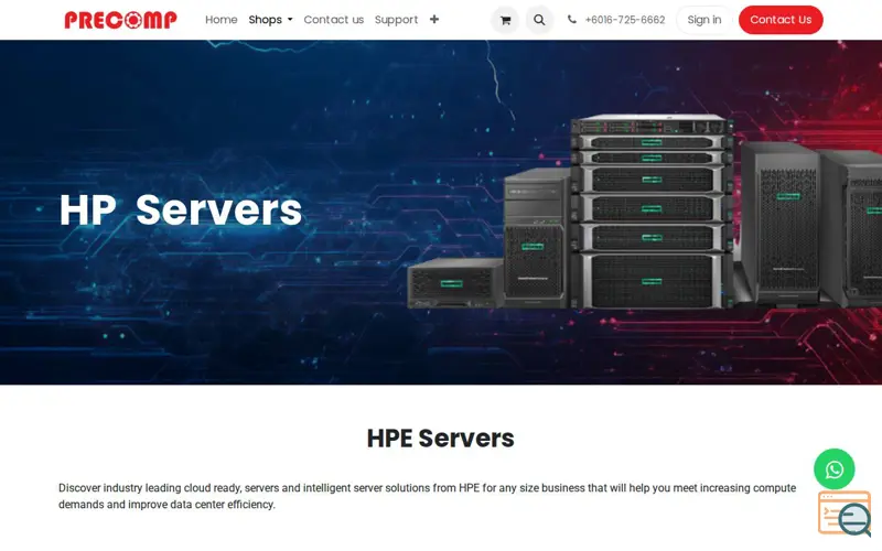 Screenshot of HPE Server Malaysia