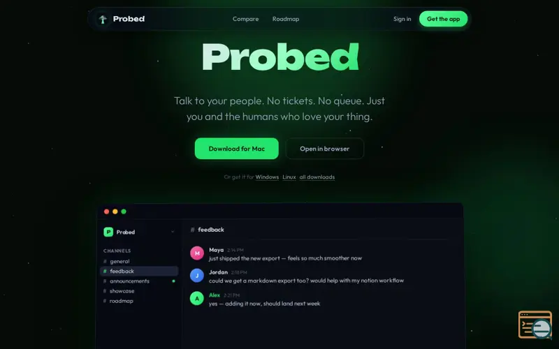Screenshot of Probed