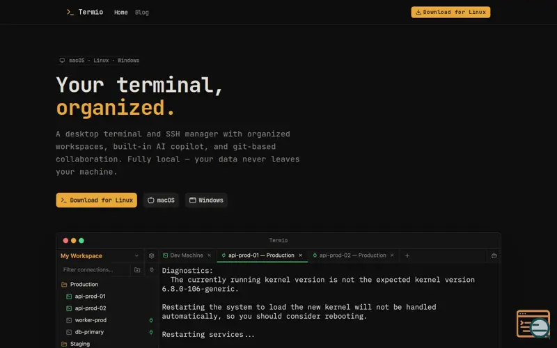 Screenshot of Termio