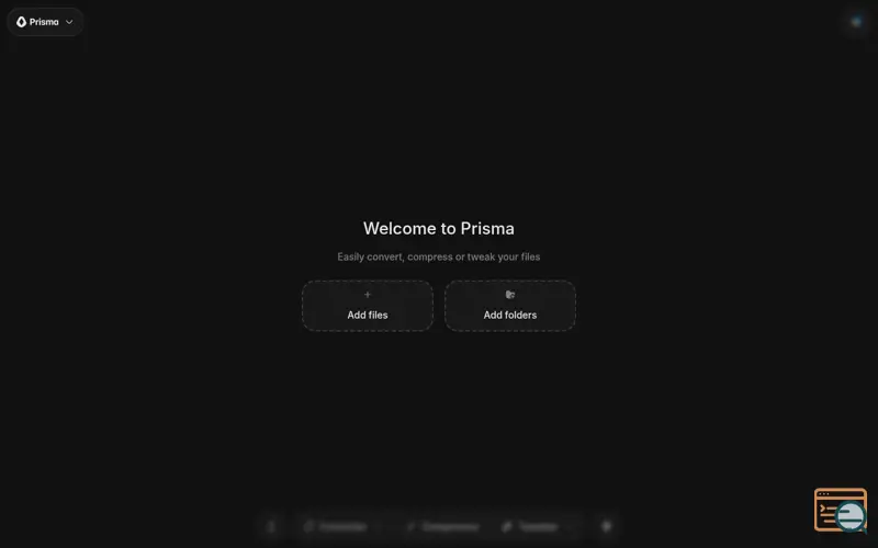 Screenshot of Prisma