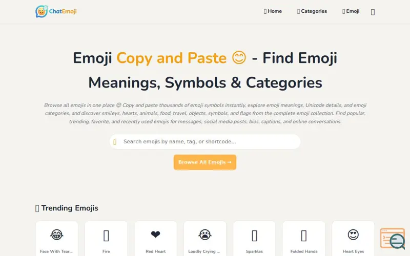 Screenshot of ChatEmoji, a launch using Next.js