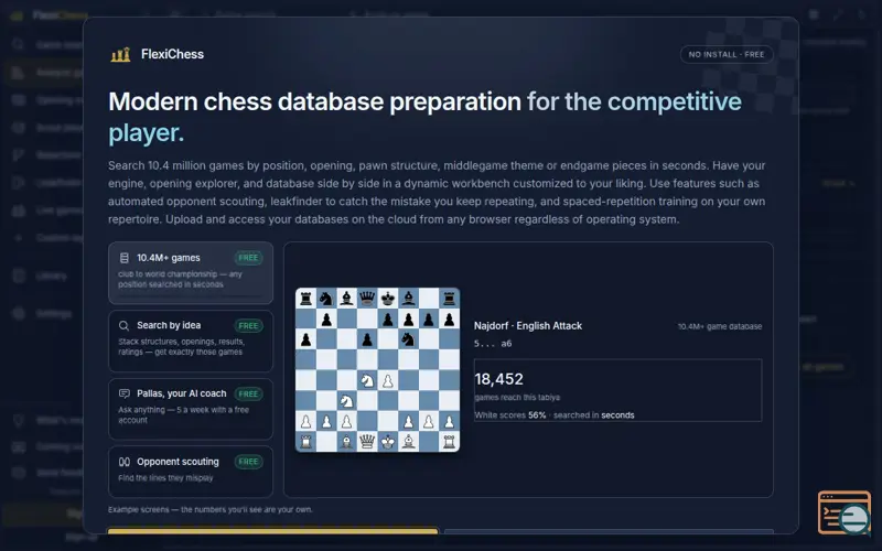 Screenshot of FlexiChess