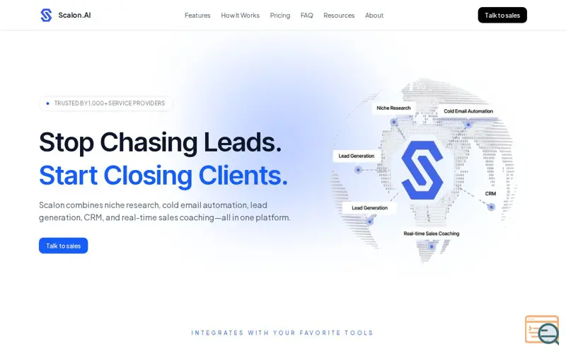 Screenshot of Scalon.AI