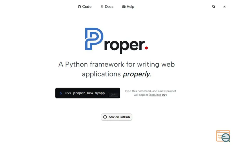 Screenshot of Properproject