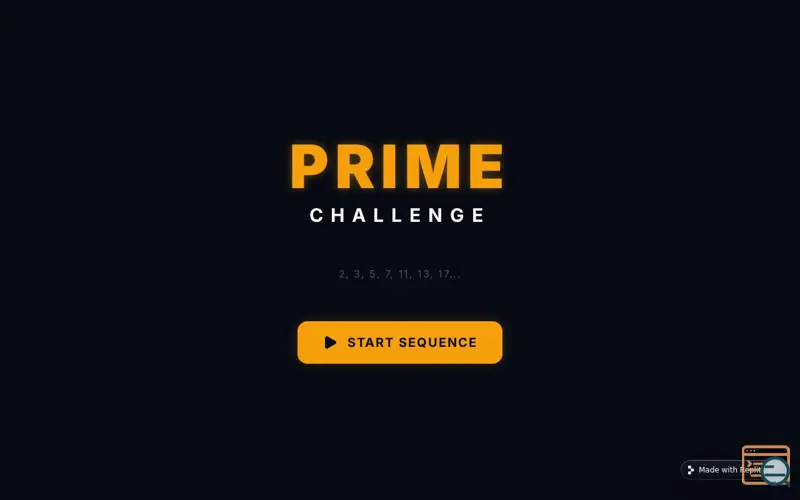 Screenshot of Prime Number Challenge