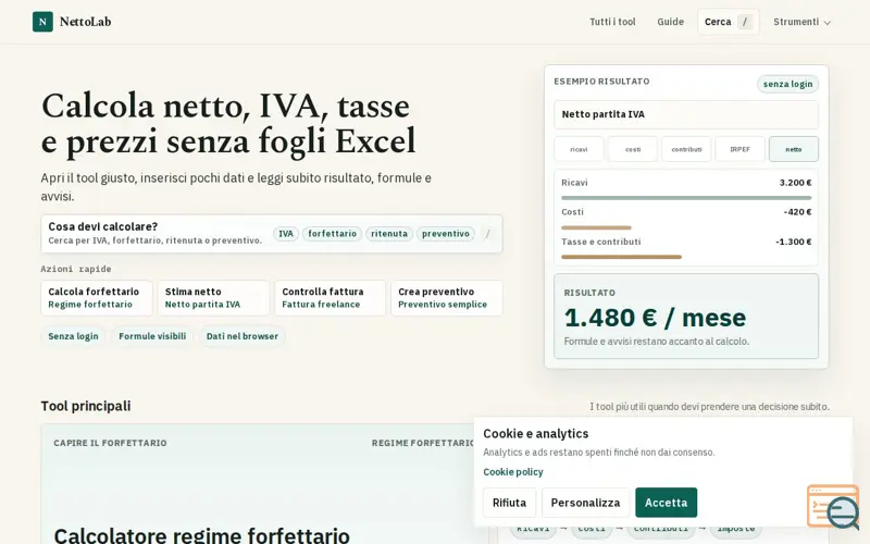 Screenshot of NettoLab