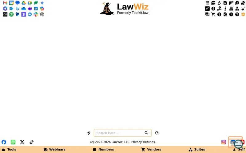 Screenshot of LawWiz