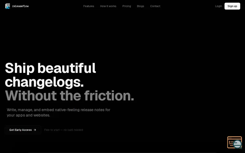 Screenshot of releaseFlow