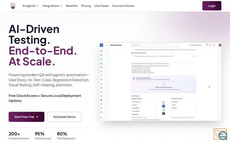 Screenshot of Testron - AI-Powered Testing Platform