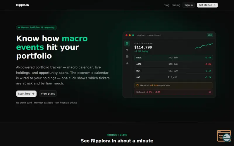 Screenshot of Ripplora